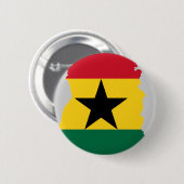 Ghana-Flaggenkarte Button (Vorne & Hinten)