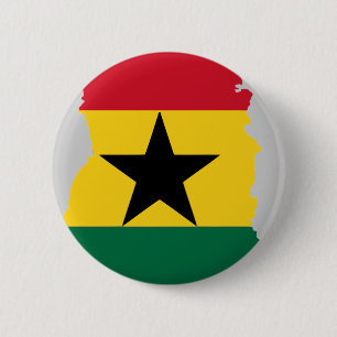 Ghana-Flaggenkarte Button
