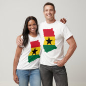 Ghana-Flaggenkarte T-Shirt (Unisex)