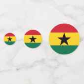 Ghana Flaggentafel Confetti Konfetti (Vorderseiten)