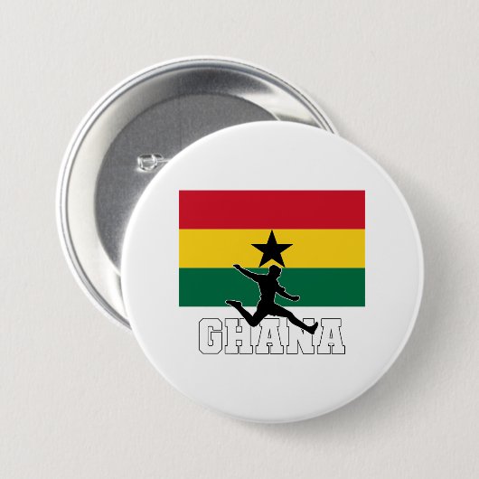 Ghana Football-Fußballnationalmannschaft Button (Vorne & Hinten)