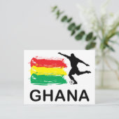 Ghana Football Postkarte (Stehend Vorderseite)
