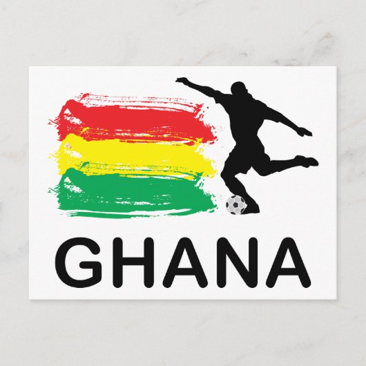 Ghana Football Postkarte (Vorderseite)