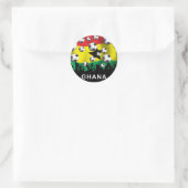 Ghana Football Runder Aufkleber (Tasche)