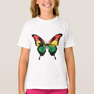 Ghana Frack Butterfly Flag Sticker T-Shirt