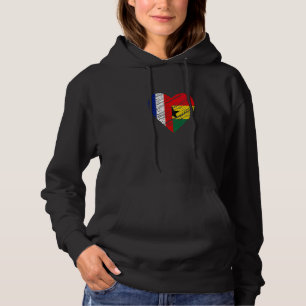 Ghana Frankreich Herz Französische Flagge Ghanaisc Hoodie