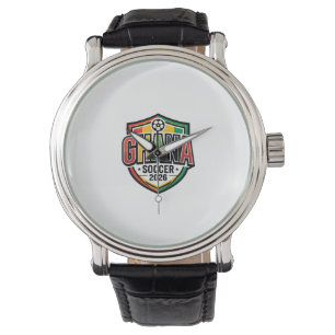 Ghana Fußball 2026 Fußball Fett Land Typografie R Armbanduhr