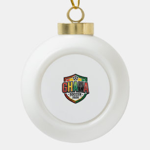 Ghana Fußball 2026 Fußball Fett Land Typografie R Keramik Kugel-Ornament