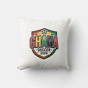Ghana Fußball 2026 Fußball Fett Land Typografie R Kissen