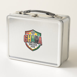 Ghana Fußball 2026 Fußball Fett Land Typografie R Metall Brotdose