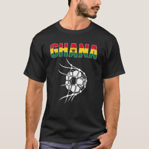 Ghana Fußball Ball im Netz Unterstützung Ghanianis T-Shirt