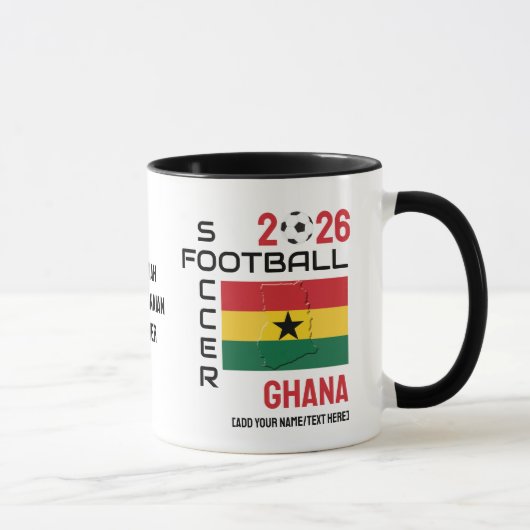 GHANA Fußball Custom 2026 JEDES JAHR Tasse (Rechts)