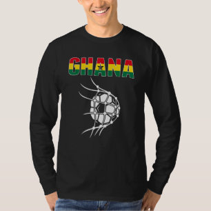 Ghana Fußball Im Netz Tor Unterstützen Ghanaischen T-Shirt