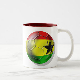 Ghana-Fußball Zweifarbige Tasse