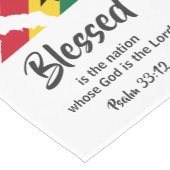 GHANA Gesegnete Nation Christlich Scripting Kurzer Tischläufer (Ecke)