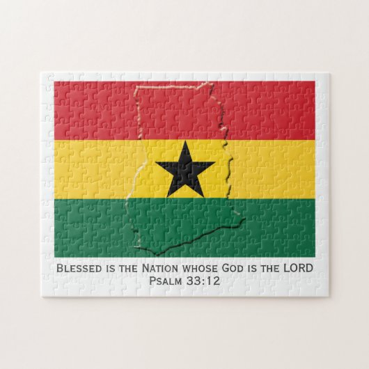 GHANA | Gesegnete Nation | GHANAIAN FLAG Puzzle (Horizontal)