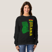 Ghana Ghana Map Ghana Flag Sweatshirt (Vorne ganz)