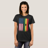 Ghana Ghanaian American Flags Proud USA Ghana T-Shirt (Vorne ganz)