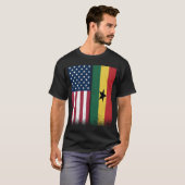 Ghana Ghanaian American Flags Proud USA Ghana T-Shirt (Vorne ganz)