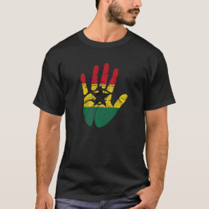 Ghana Ghanaian Heart Liebe Proud Melanin Flag Unit T-Shirt