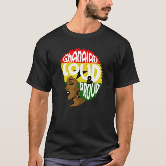 Ghana Ghanaian Heart Love Proud Melanin Flag Princ T-Shirt (Vorderseite)