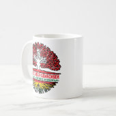 Ghana Ghanaisch Schweizer Schweiz Baum Wurzel Flag Kaffeetasse (Vorderseite Links)