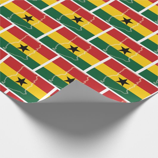 GHANA | Ghanaische Flagge Geschenkpapier (Ecke)
