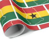 GHANA | Ghanaische Flagge Geschenkpapier (Rolleneckpunkt)