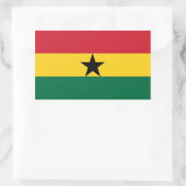 Ghana/Ghanaische Flagge Rechteckiger Aufkleber (Tasche)