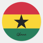 Ghana & Ghanaische Flaggenpatrioten, Urlaub/Sport Runder Aufkleber (Vorderseite)