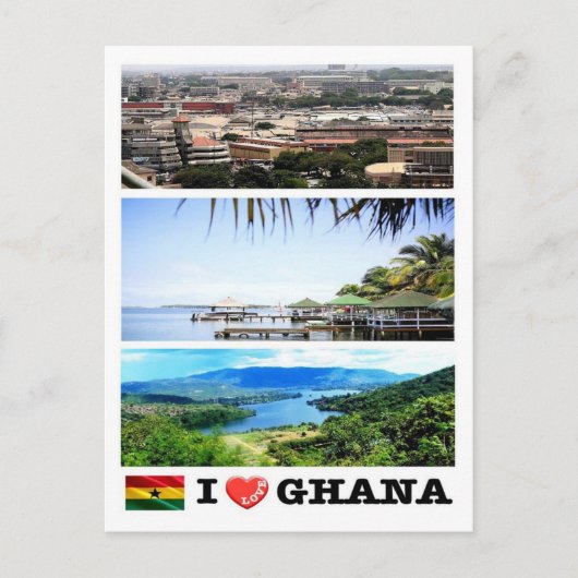 Ghana - I Liebe - Postkarte (Vorderseite)