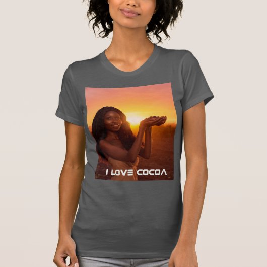 GHANA - I LOVE COCOA T-Shirt (Vorderseite)