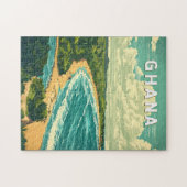 Ghana Illustration Travel Art Vintag Puzzle (Horizontal)