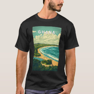 Ghana Illustration Travel Art Vintag T-Shirt