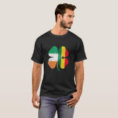 Ghana Irish Kleeblatt Ghana Ireland St Patrick' T-Shirt (Vorne ganz)