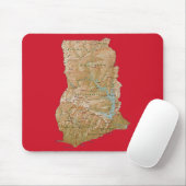 Ghana-Karte Mousepad (Mit Mouse)