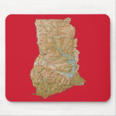Ghana-Karte Mousepad (Vorne)