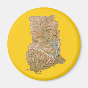 Ghana-Karten-Magnet Magnet