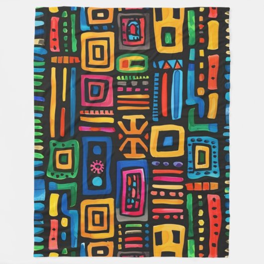 Ghana Kente Fleecedecke (Vorderseite)