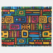 Ghana Kente Fleecedecke (Vorderseite (Horizontal))