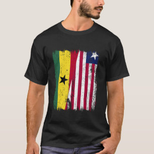 Ghana Liberia Halbflagge ghanaische liberianische T-Shirt