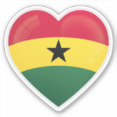 Ghana Liebe Icon Aufkleber (Vorderseite)