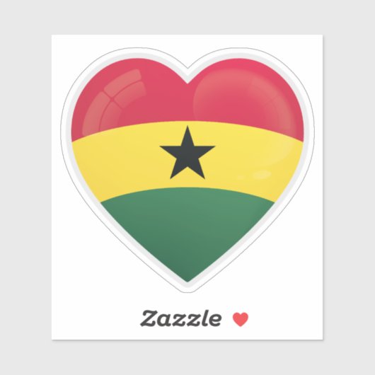 Ghana Liebe Icon Aufkleber (Blatt)