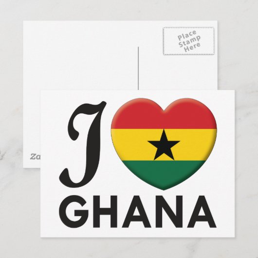 Ghana-Liebe Postkarte (Vorne/Hinten)