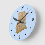 Ghana Map Clock Runde Wanduhr (Winkel)