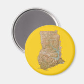 Ghana Map Magnet (Vorderseite/Rückseite)