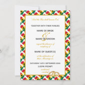 GHANA MAP mit elegantem Skript-Hochzeit in Ghanais Einladung (Vorderseite)