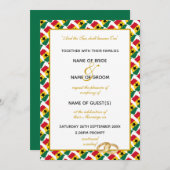 GHANA MAP mit elegantem Skript-Hochzeit in Ghanais Einladung (Vorne/Hinten)