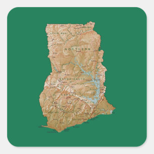 Ghana Map Sticker