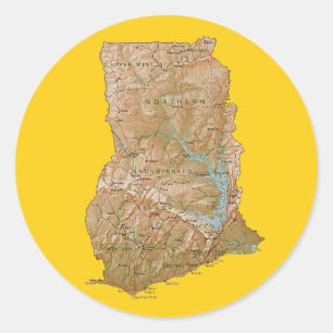 Ghana Map Sticker